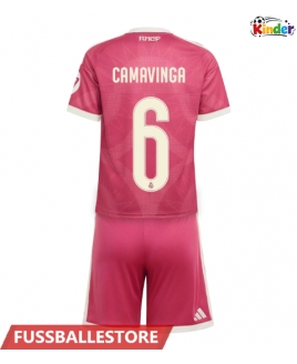 Günstige Real Madrid Eduardo Camavinga #6 3rd trikot Kinder 2026-27 Kurzarm (+ Kurze Hosen)